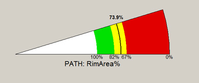 Predicting the relative area of the neuroretinal rim with the OCULUS perimetry software: PATH