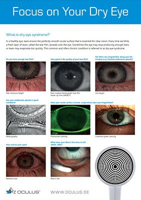 Patient Education Poster - Focus on Your Dry Eye