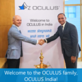 Mr Michael, Director International Sales at OCULUS Optikgeräte GmbH, Mr Sri, Managing Director OCULUS India (from left)